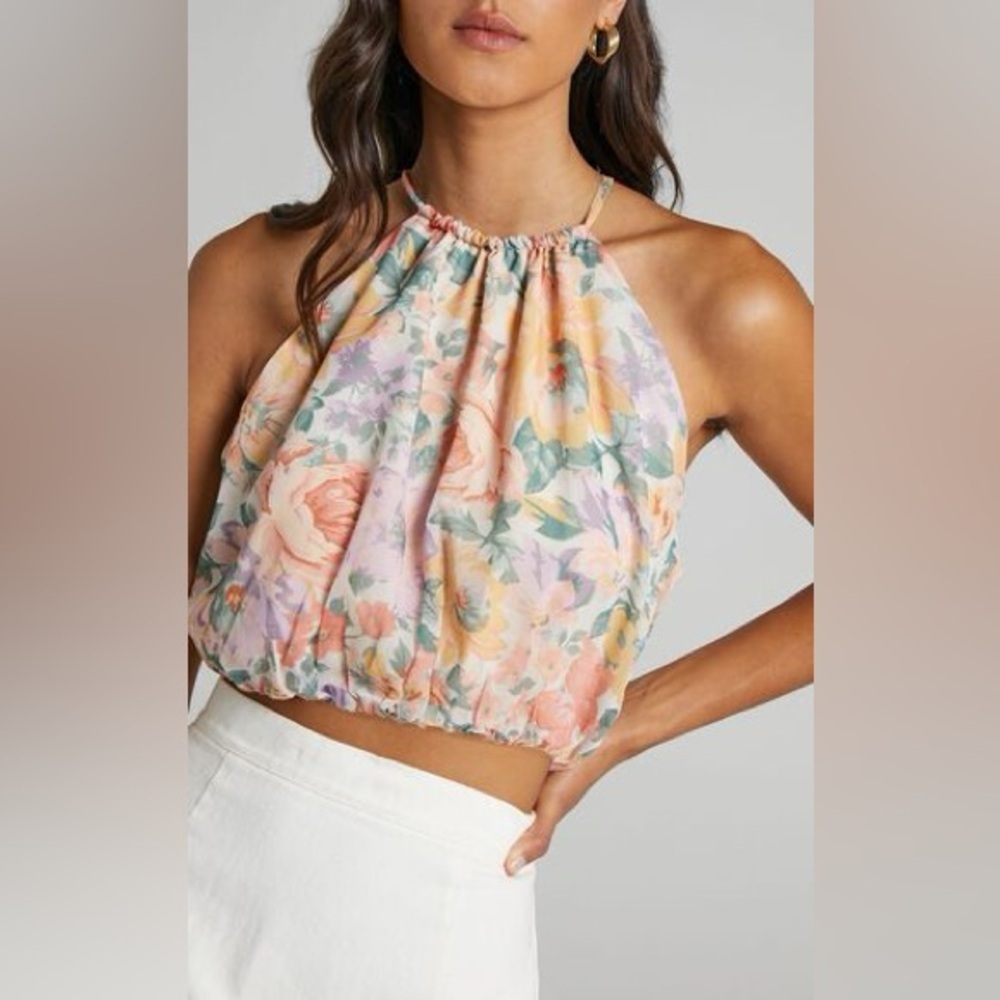 NWT Showpo Skylar Top in Flower Crown - Size 10 - Picture 1 of 6